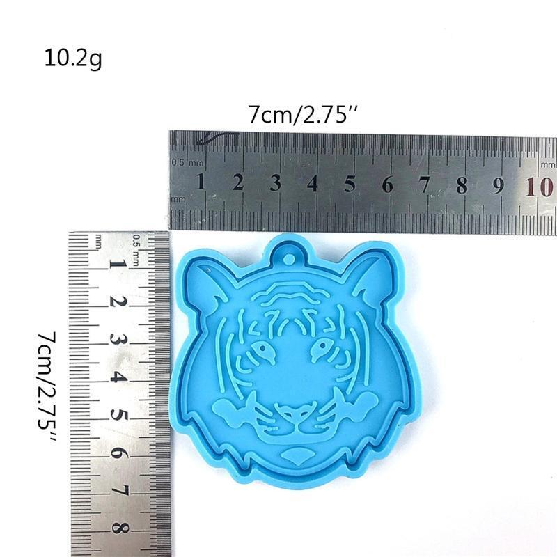 Tiger Pendant Big Earrings Silicone Mould DIY Epoxy Craft Keychain Jewelry Mold