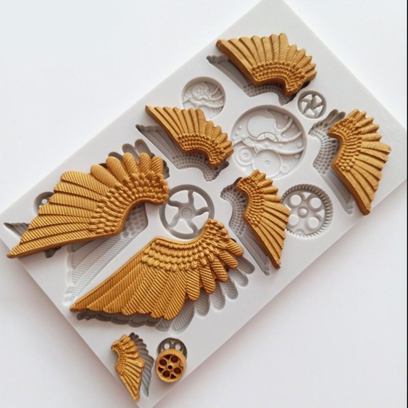 Decorating Gadgets Gears Cupcake Toppers Fondant Molds Candy Chocolate Moulds