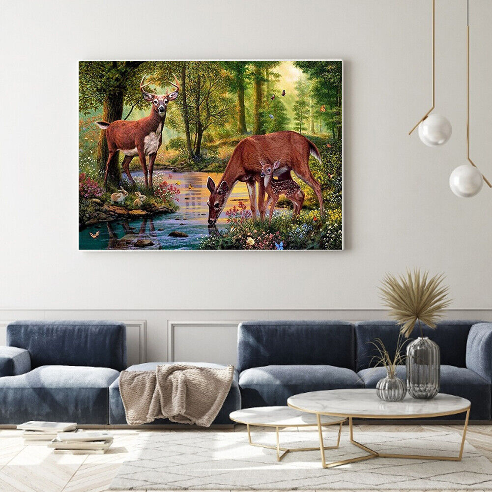 Deer 50x40cm Oil Paint By Numbers Picture DIY Painting M655