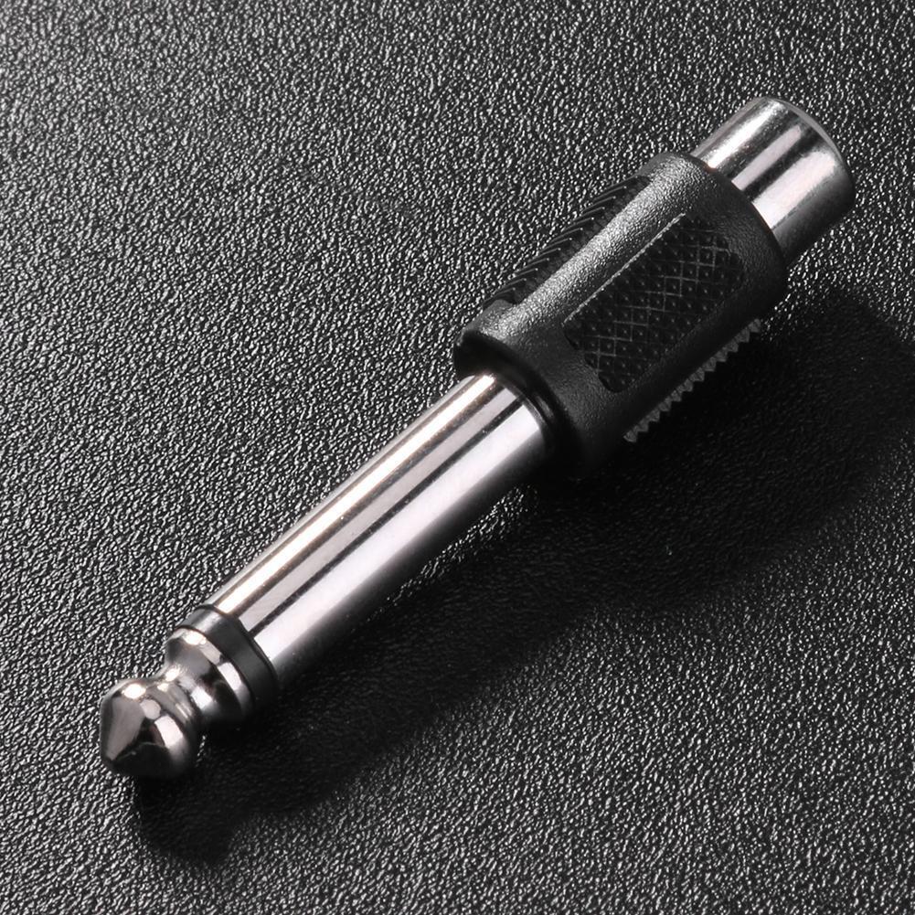 2pcs 6.5mm to RCA Male to Female Jack Plug Audio Video Converters Adapters