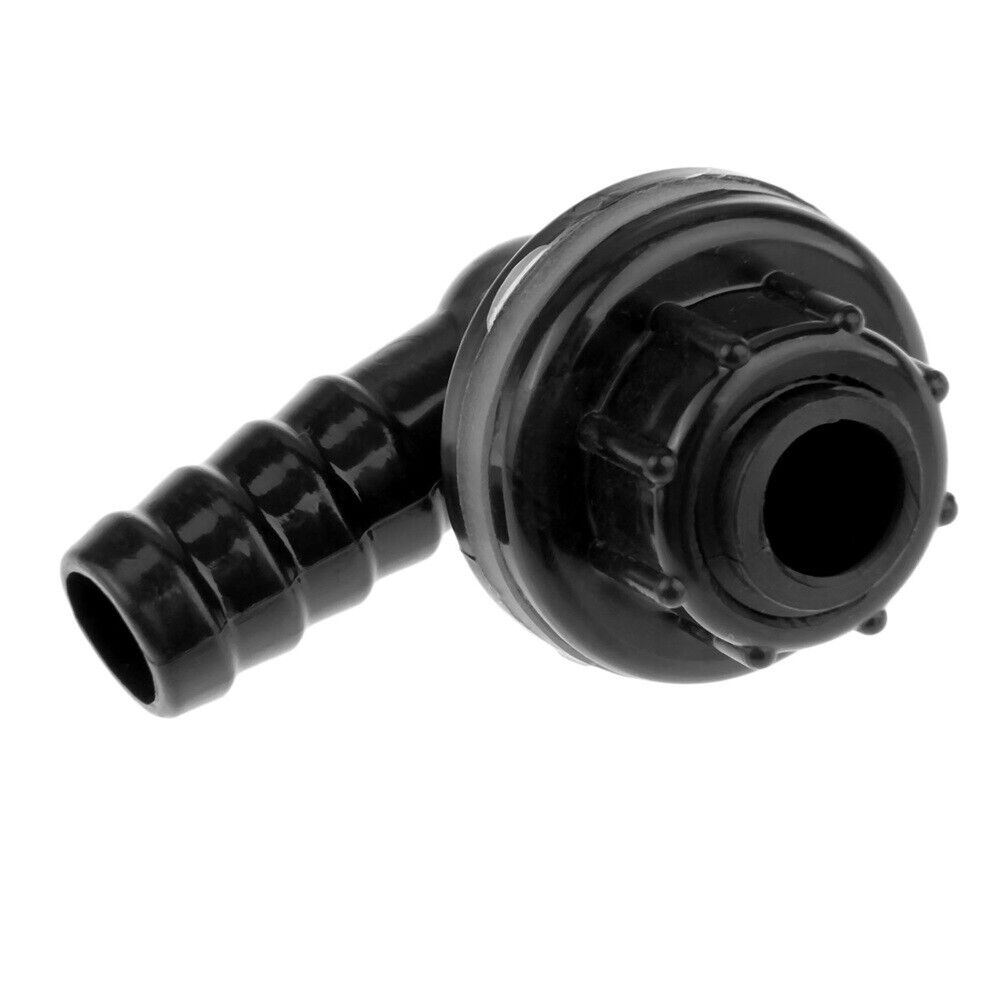 New 1pc Plastic Aquarium Drainage Connector for Fish Tank Dia 1.1cm Black