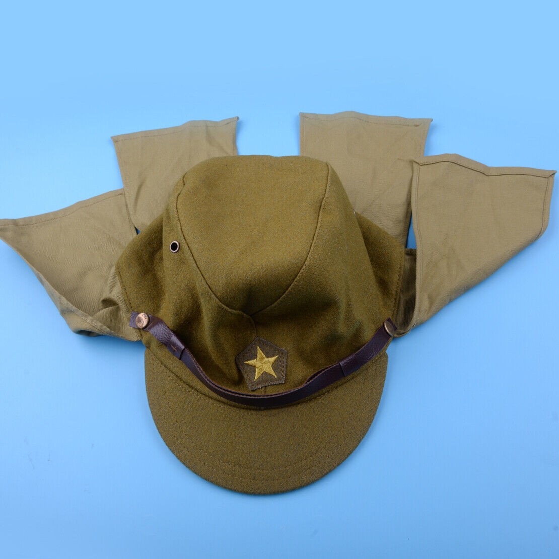 WWII WW2 Japanese Army IJA Soldier Field Wool Hat Costume Accessory Ld