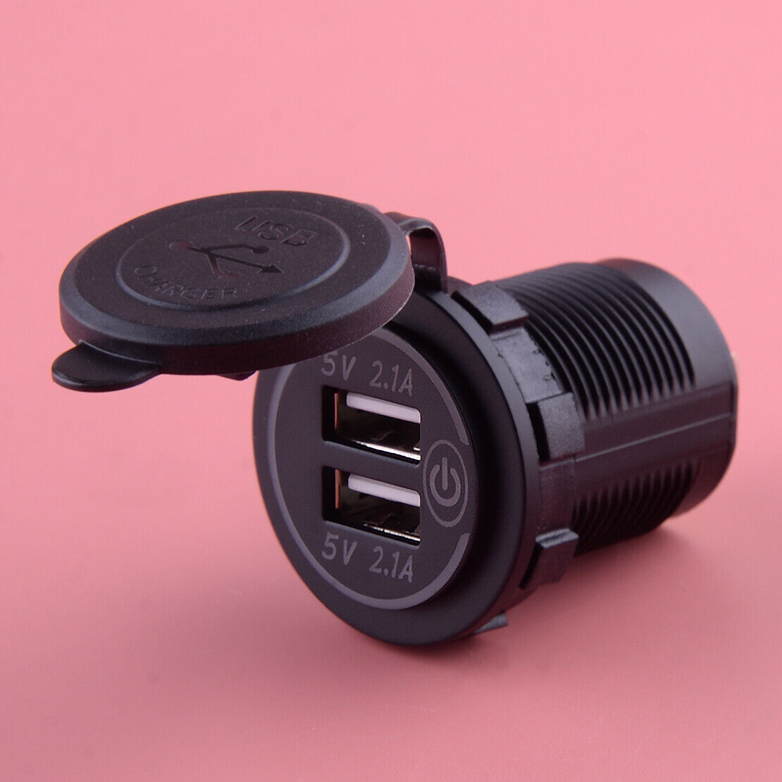 Car Boat RV Touch Switch Dual USB 2.1A Charger Socket Power Adapter Outlet Part