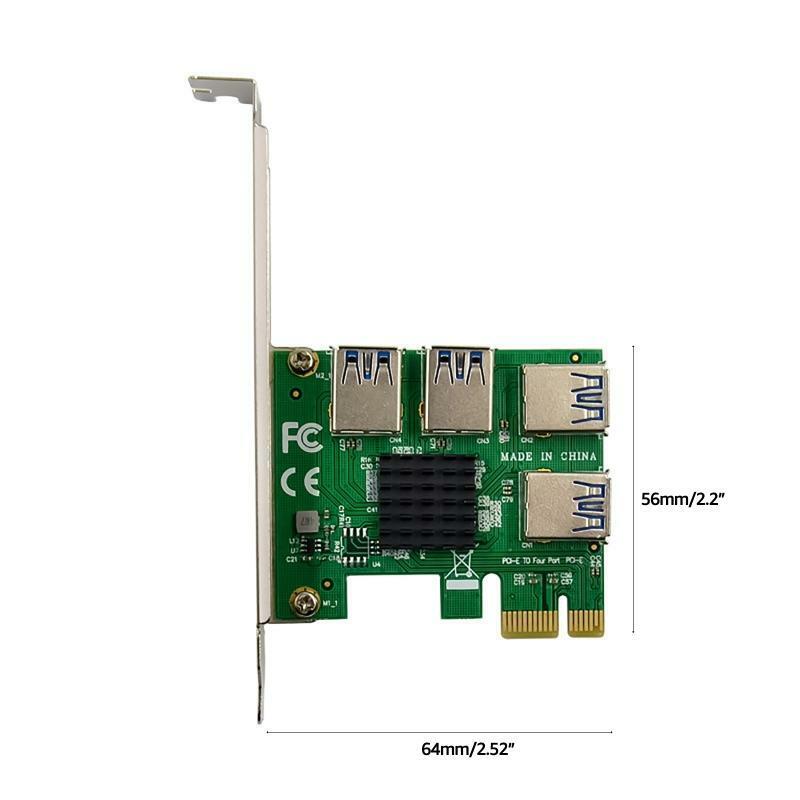Usb 3.0 Pcie Expansion Card 1 PCI-E X1 Gen2 to 4 PCI-E X1 Gen2 4 USB3.0 Adapter