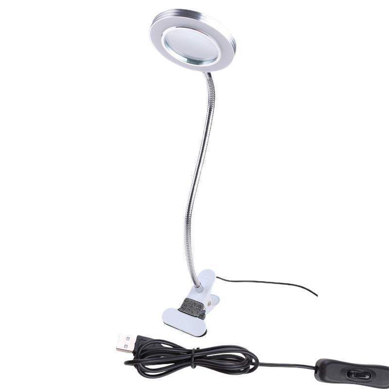 8X Illuminated Magnifier Flexible Rotation Desktop Magnifying Glass Soldering