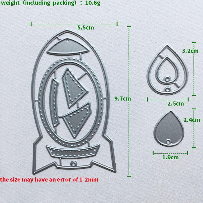 Rocket Ship Metal Cutting Dies Stencil Scrapbooking DIY Album Stamp Paper Card