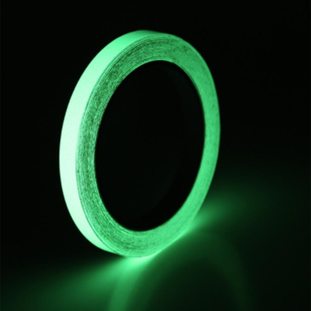 10m Luminous Warning Tape PET Night Vision Glow Tape Home Decor Tape(12mm)