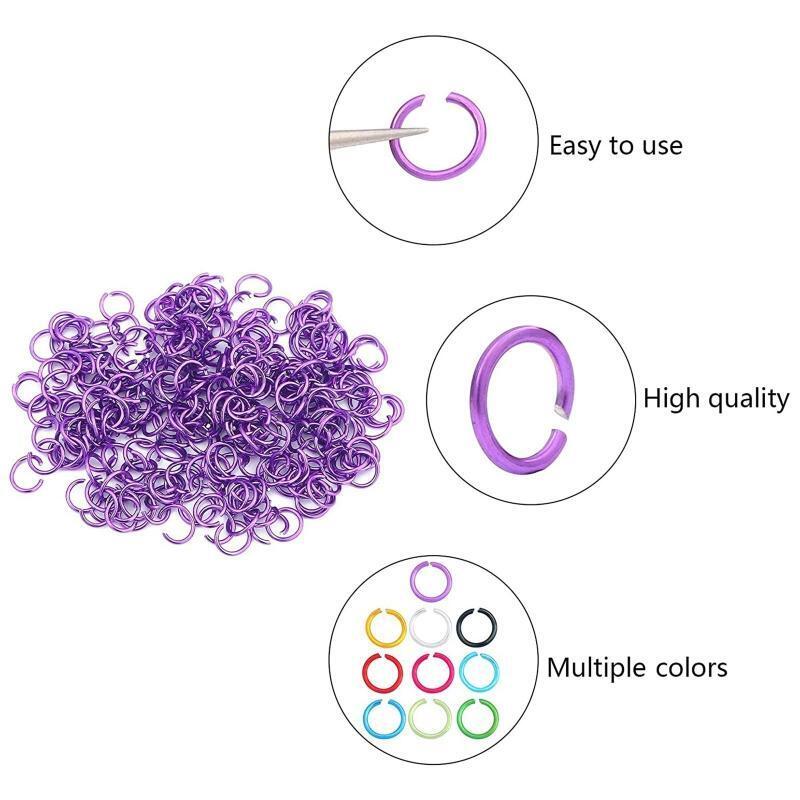 Aluminum Jump Rings 6mm Rings Connectors for DIY Craft Earrings Necklace Making
