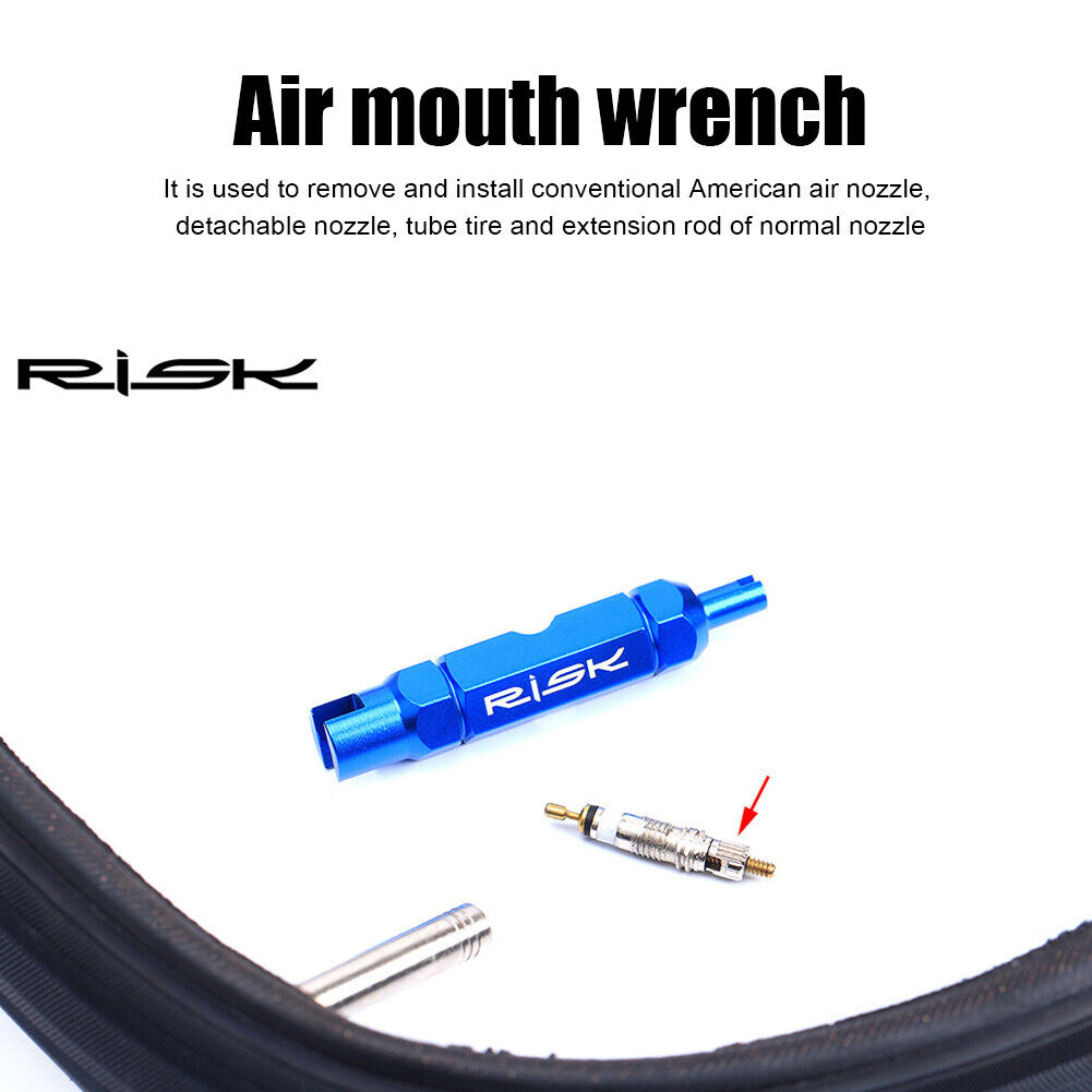 RISK Bicycle Wrench Valve Core Aluminum MTB Tire Tube Nozzle Removal Tools