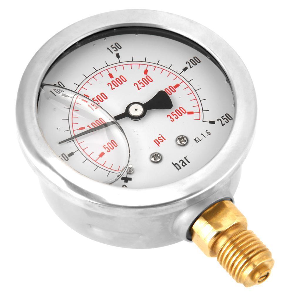 Metal Hydraulic Pressure Gauge Air Oil Water Pressure Manometer (0-250BAR)