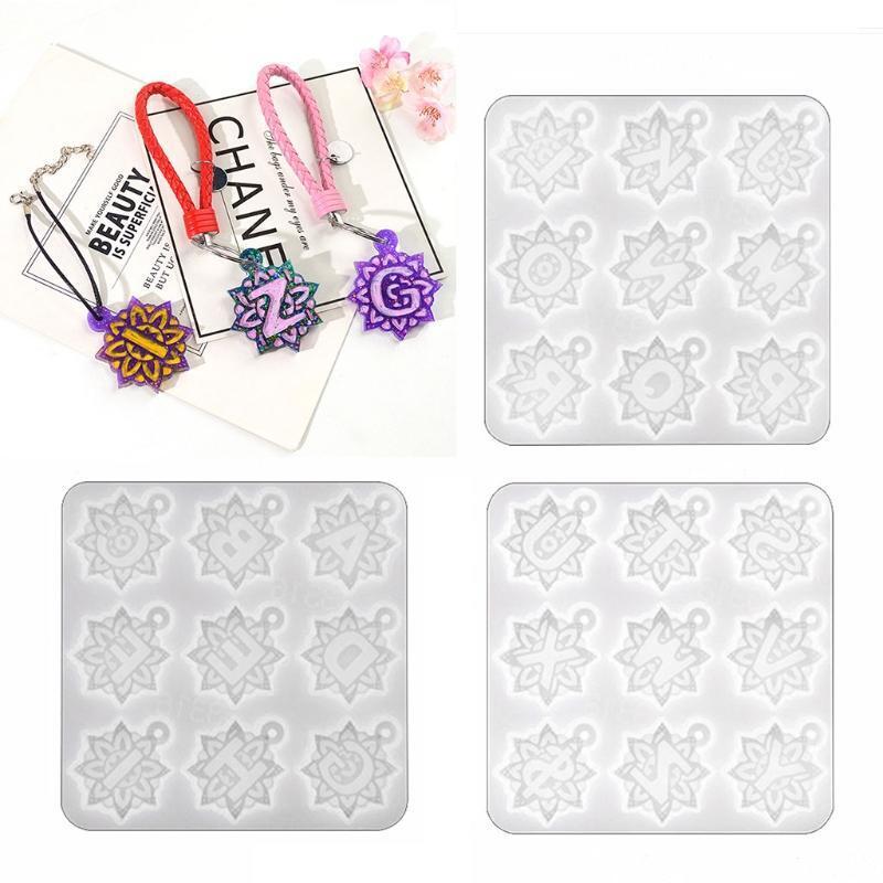 Mandala Letter Mold for Keychains Fridge Magnets  Ornaments Pendant Decorations