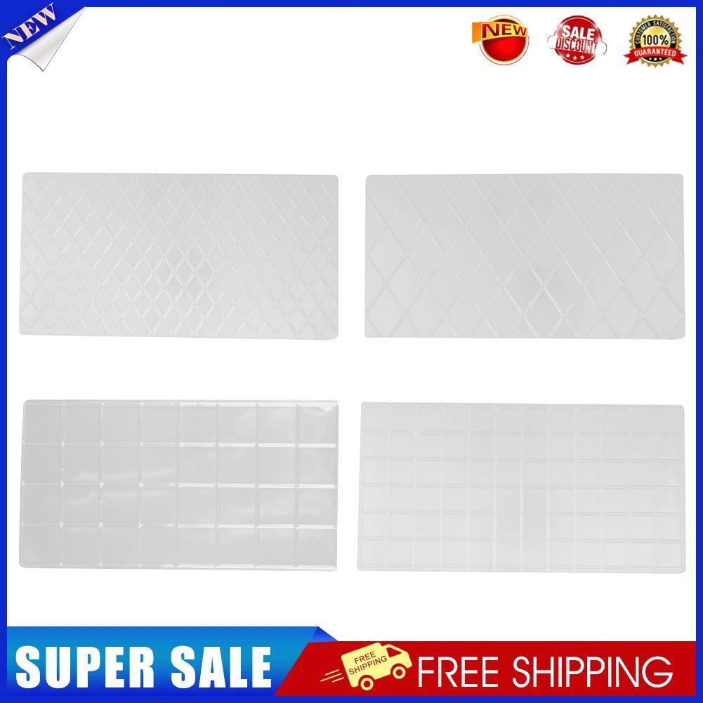 4pcs/Set Grid Transparent Texture Mat Cake Border Decorating Tool Cake Mold