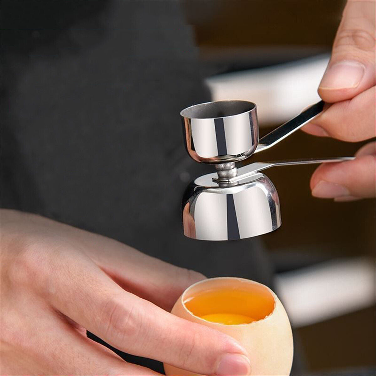 Stainless Steel Useful Raw Egg Shell Topper Cutter Opener Snipper Egg Knocker