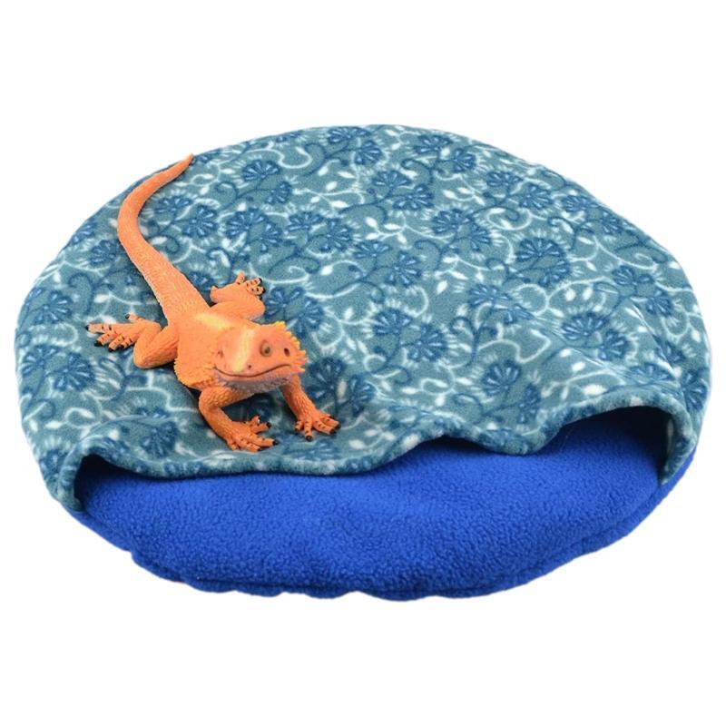 Reptile Sleeping Bag Large Hide 15" Round Sleeper with Cover for Bearded Dragon