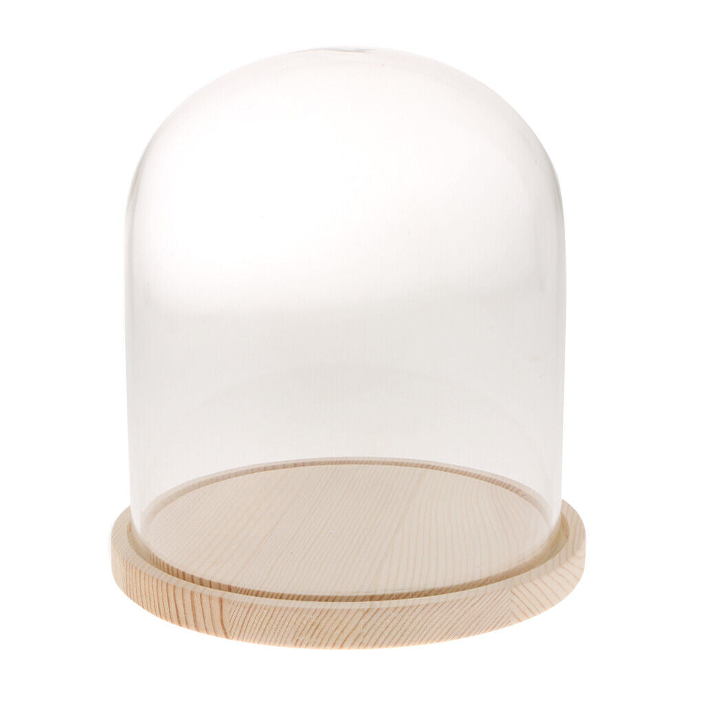 Wooden  Dome with Wooden  Cloche   Flower  Holder C