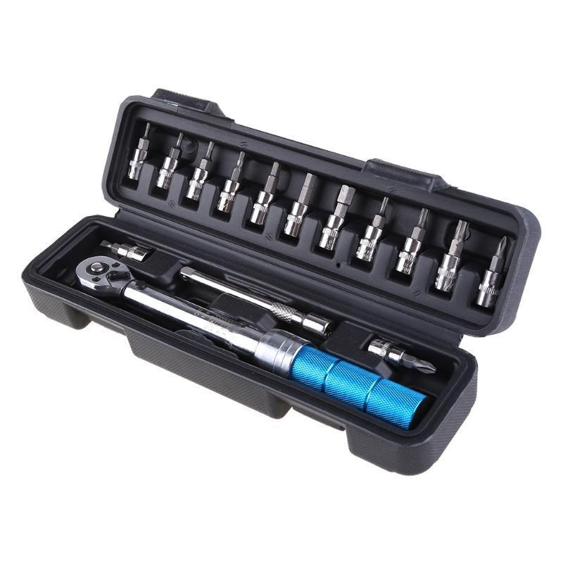 15Pcs/Set 1/4-inch 2-15Nm Torque Wrench Profession Bicycle Bike Part Repair Tool