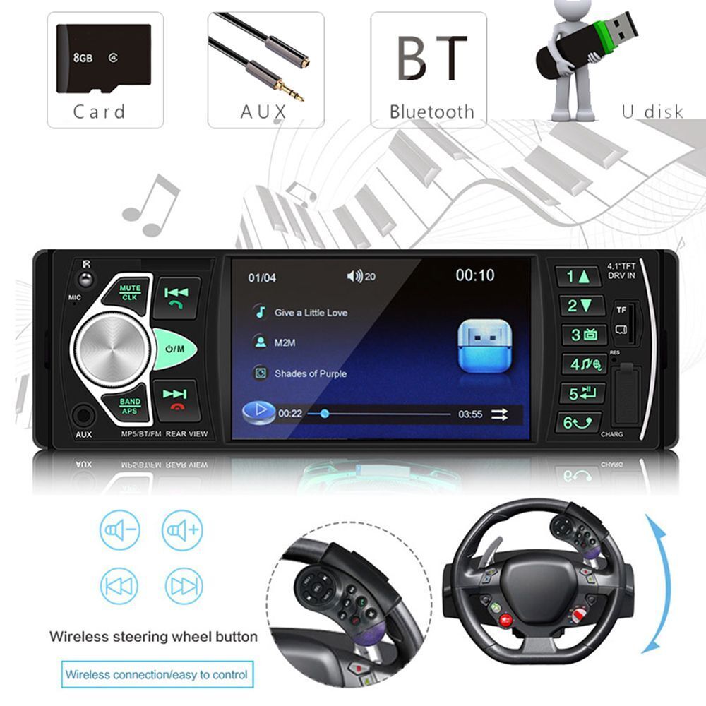 Camera In-dash Audio Head Unit Car MP5 Player Car Stereo Radio Bluetooth