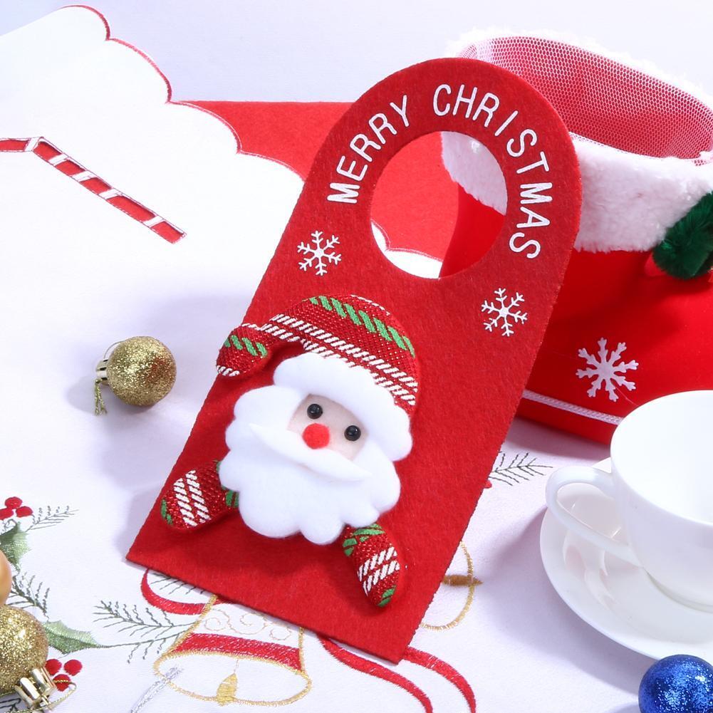 Merry Christmas Non-wovens Fabric Door Hanging Christmas Decor(Santa Claus)