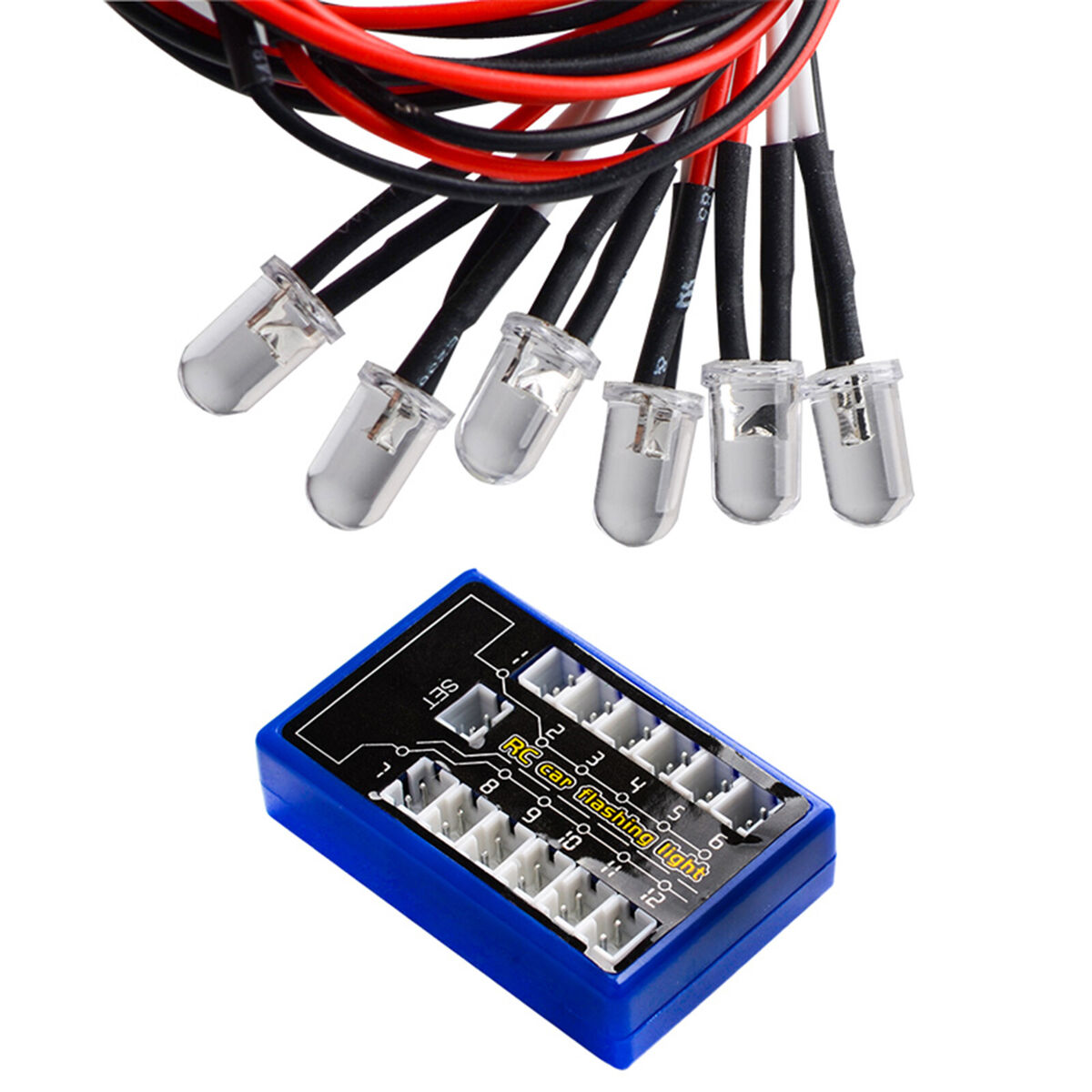 12 LED Flashing Light for HSP TAMIYA CC01 4WD Axial SCX10 RC Drift Car Truck