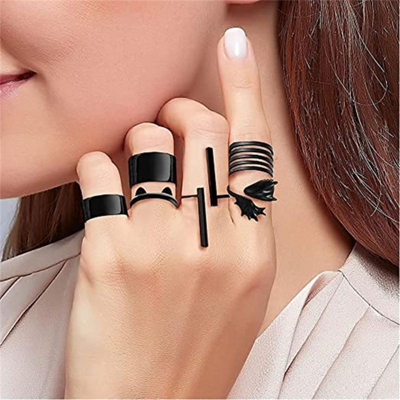 16Pieces Fashion Design Twist Wrap Rings Set For Women Handmade Jewelry