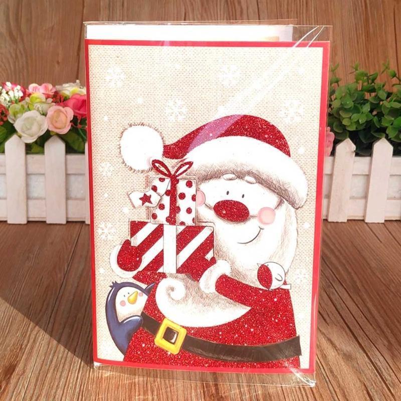 Merry Christmas Greeting Card with Music Postcards Invitations Xmas Cards Gift