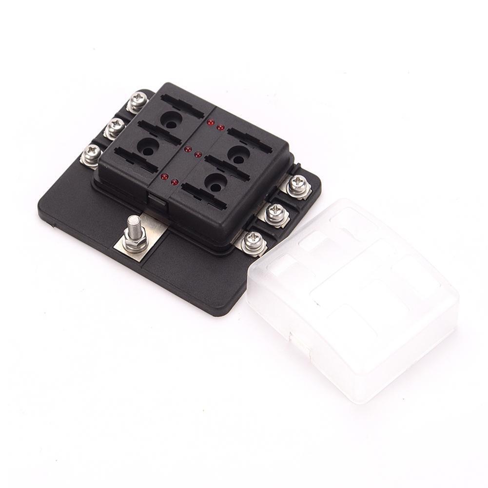 6-Way DC 32V Blade Fuse Box Holder with LED Indicator Kit for Car Boat RV