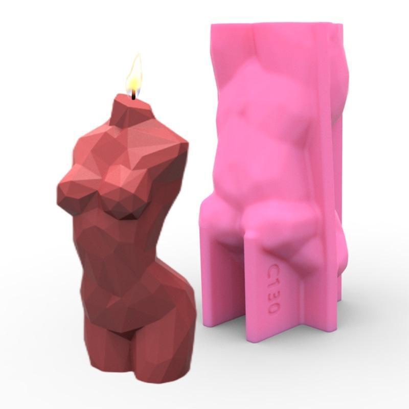 Human Body Silicone Candle Mold Creative Female Body Art Silicone Mold Sculpture