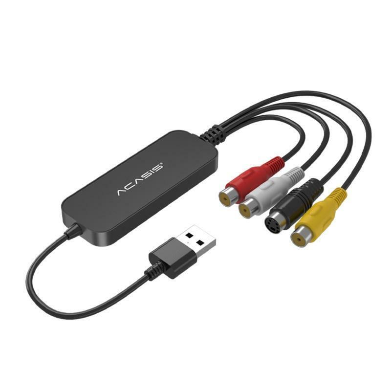 USB 2.0 Audio/Video Converter, Video Capture Card VHS Box VHS VCR TV to Digital