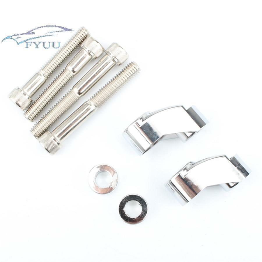 8pcs/set Chrome 39mm 49mm Front Turn Signal Relocation Kit For Sportster FXR FXD