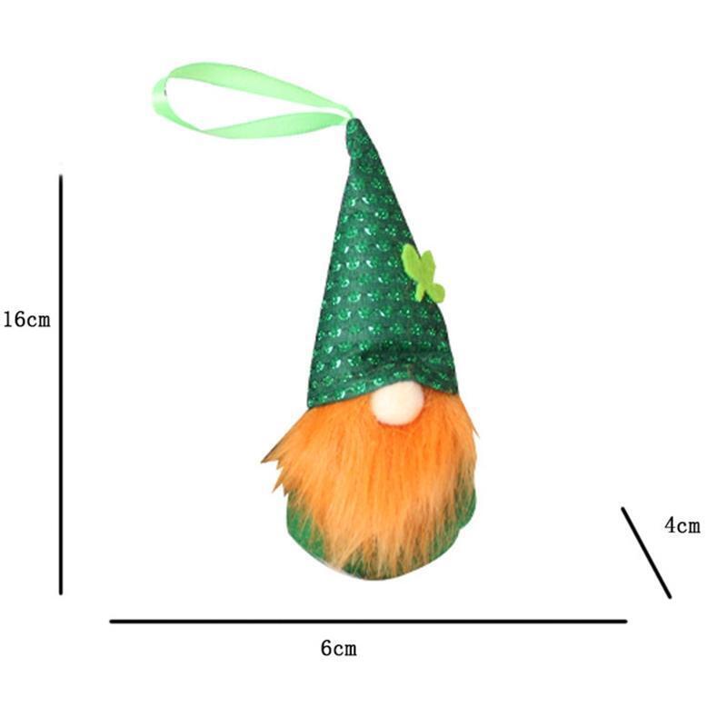 8pcs Patrick's Day Gnome Decor Green Irish Leprechaun Scandinavian Tomte Hanging