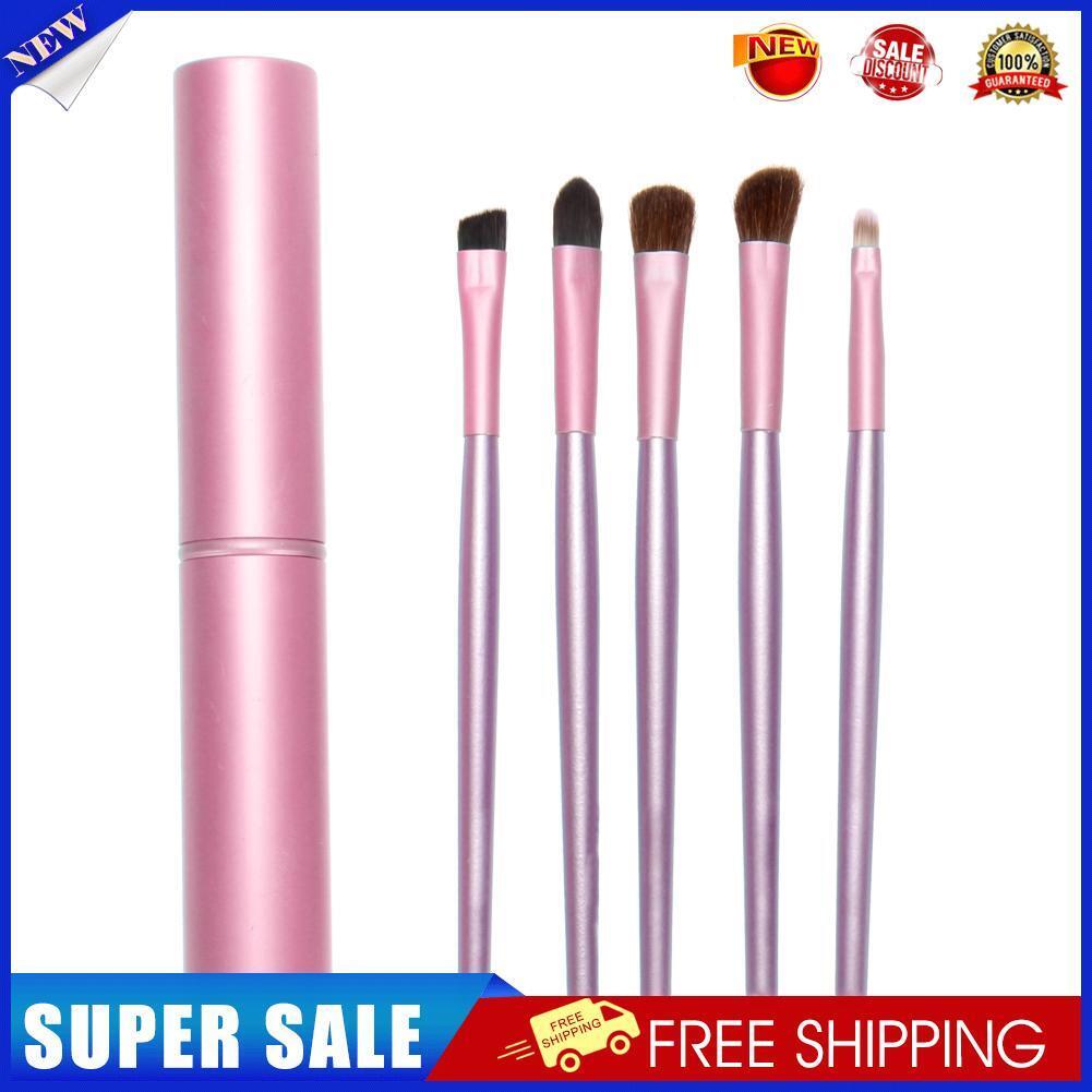 5pcs Eye Shadow Makeup Brush Set Eyes Make Up Eyebrow Cosmetic Brush?Pink?