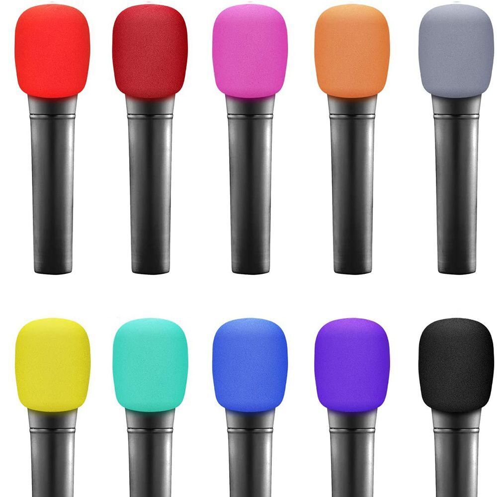 5 pcs Colorful Professional Studio Soft Sponge Microphone Cap Cover Protective