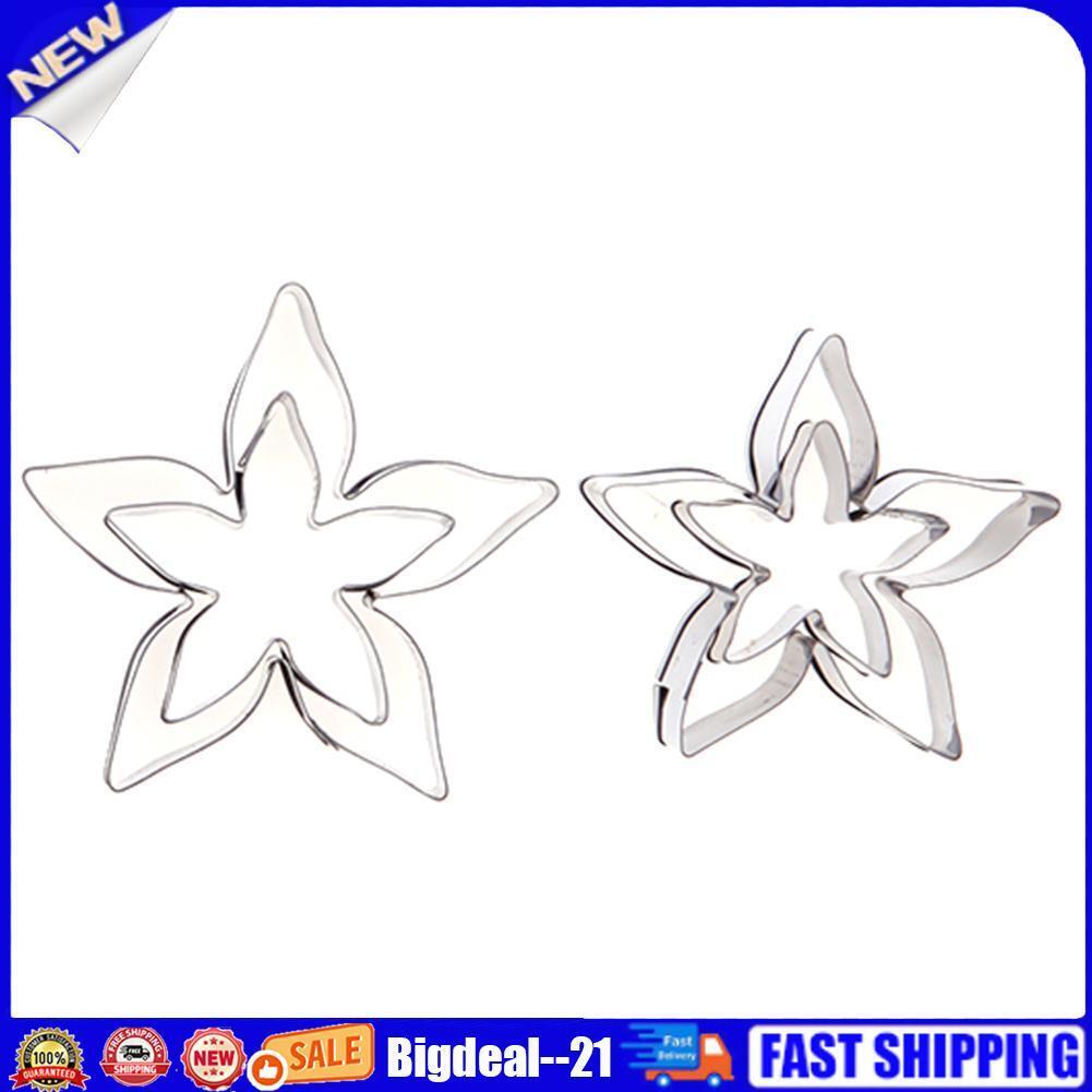Roses Calyx Fondant Cake Decor Tools Stainless Steel Baking Mold (4pcs)