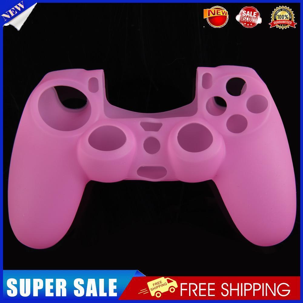 Silicone Rubber Soft Case Skin Cover for PS4 Controller Grip Handle Pink