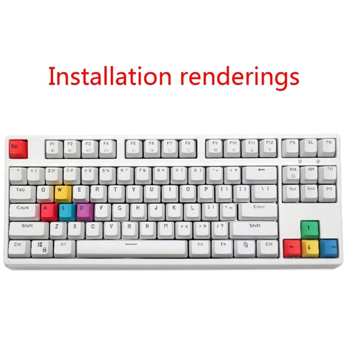 Upgraded PBT Pudding Keycaps Keycap for Mechanical Keyboards Gaming Keyboard