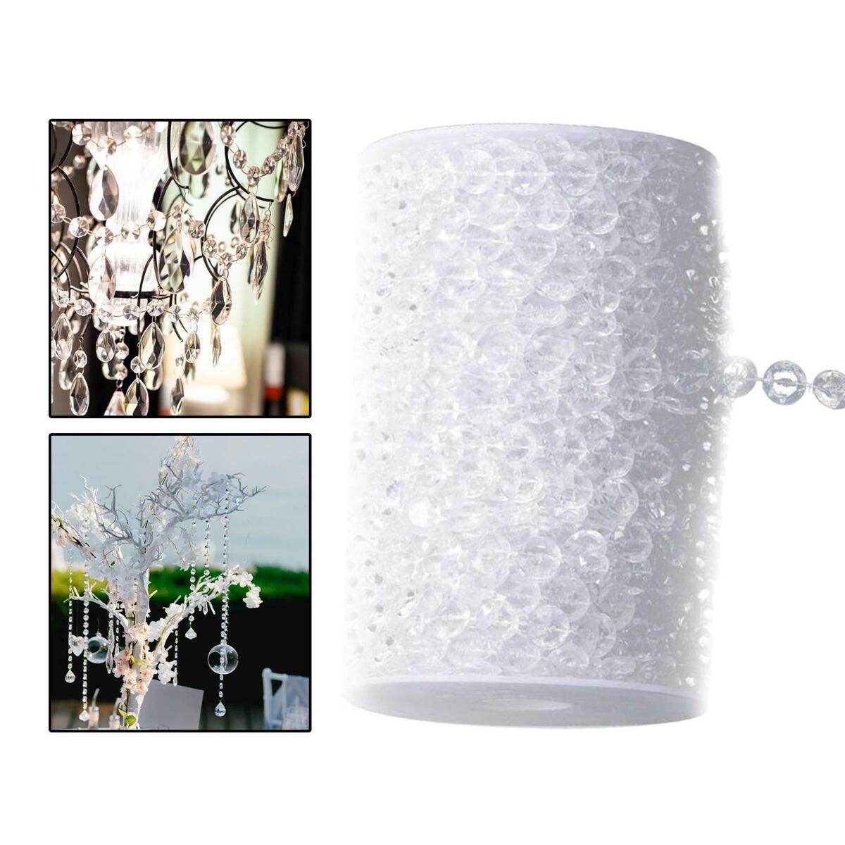 30 Meter/ Tranparent Disk Bead String  Clear for Doorway Wedding