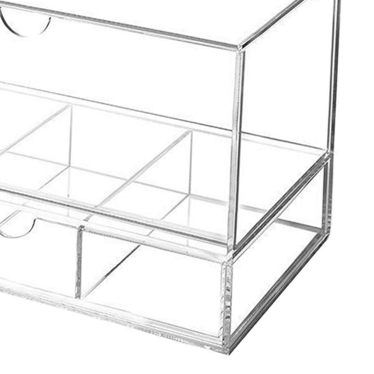 New Acrylic Cosmetic Tissue Makeup Organizer Rack Drawer  Clear