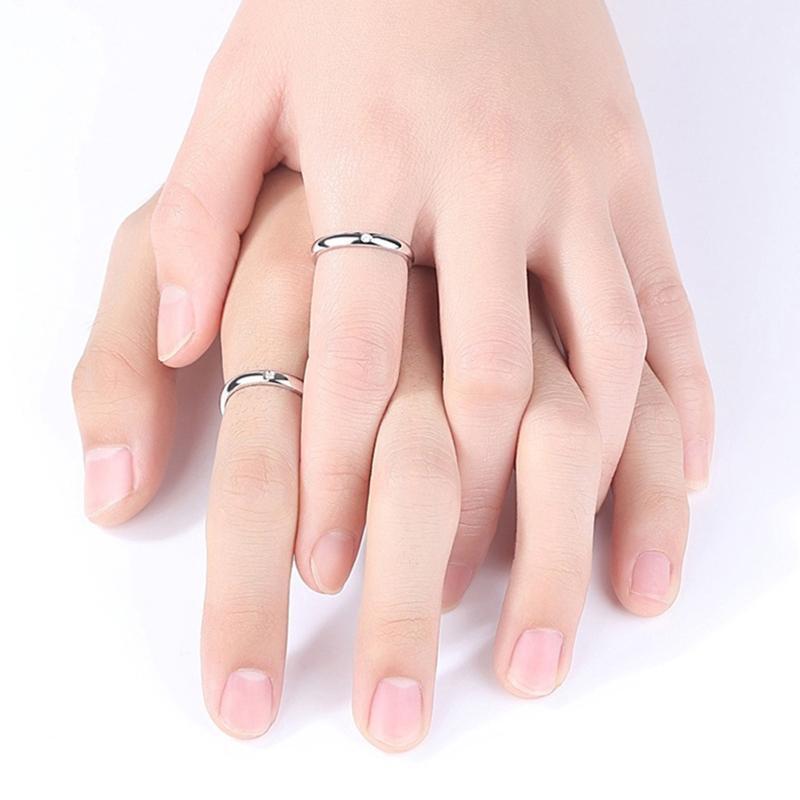 2x/set Bridal Shower Rings Engagement Ring Glitter Fidget Women Rings Alloy