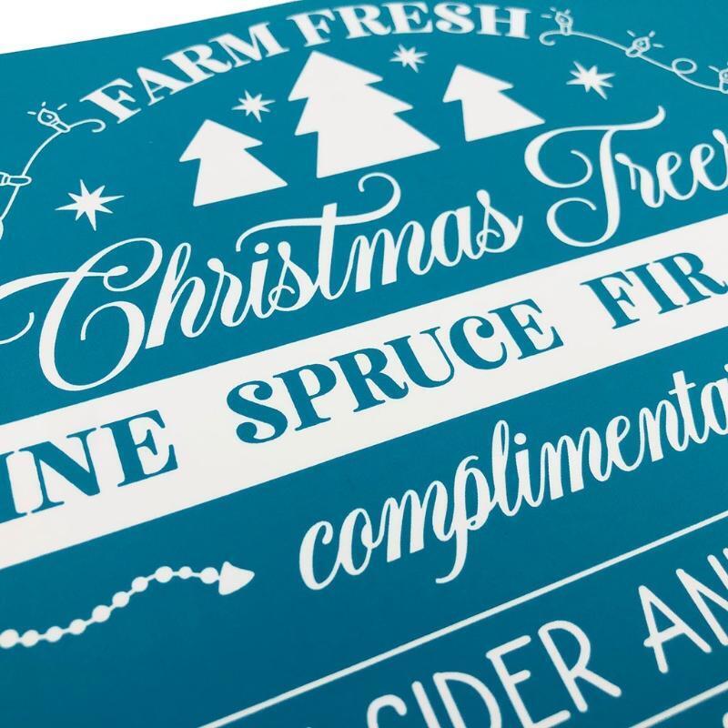Pine Spruce Fir Cedar Self-Adhesive Silk Screen Printing Stencil Reusable Sign