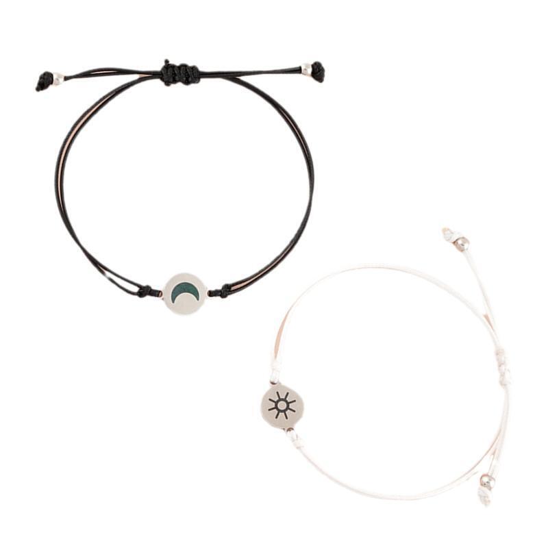 2Pieces Friendship Bracelet for 2 Distance Bracelets Relationship Bracelets