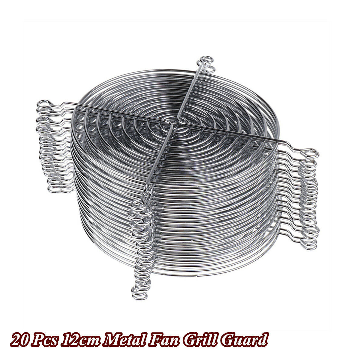 20 Pcs 12cm Metal Net Fan Cover CPU Fan Grille Computer Cooling Fans Protector