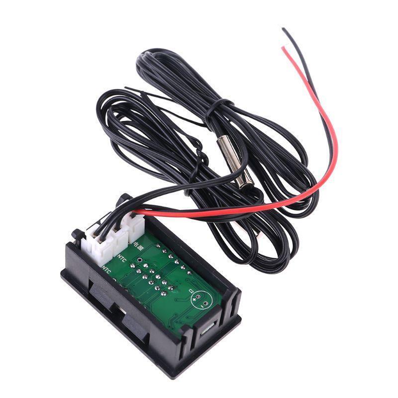 Digital Thermometer LED Display Red+Blue Temperature Sensor Tester Easy to Use