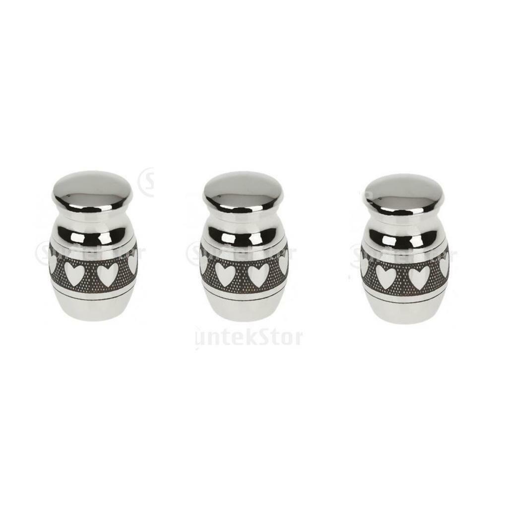 3x Cremation Urn Necklace Pet Ash Container Holder Memorial Pendant