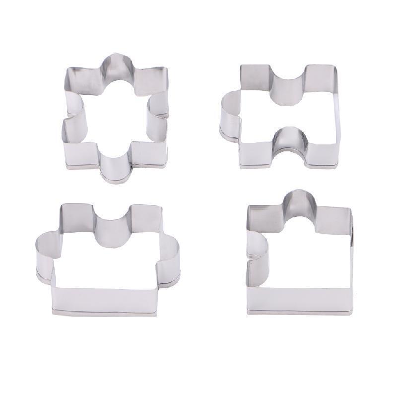 4Pcs Stainless Steel Cutter Mold Biscuit Cookies Pastry Cake Fondant Mould Tool