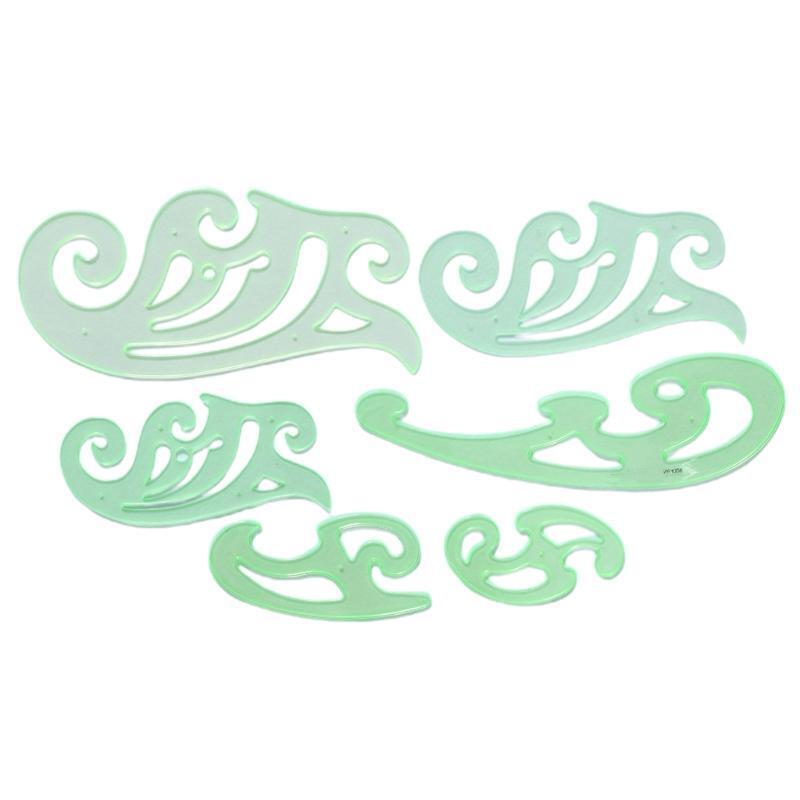 12pcs/set Drawing Geometric Cloud Template Ruler Stencil Measuring Tool Drafting