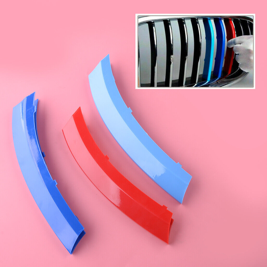 3Pcs 3 Color Front Kidney Grille Cover Fit For BMW X5 E70 2008-2013 X6 E71 08-11