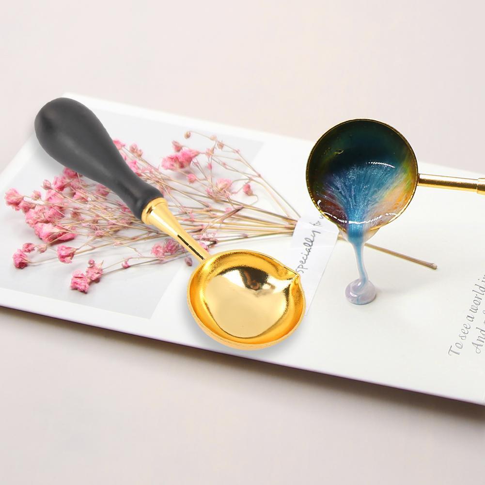 Fire Paint Sealing Wax Spoon Melting Firing Stamp Envelopes Card Metal Tool
