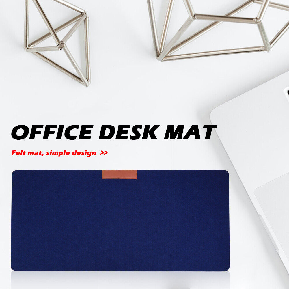 Home Office Table Mat Keyboard Felt Laptop Cushion Mousepad (Navy Blue)