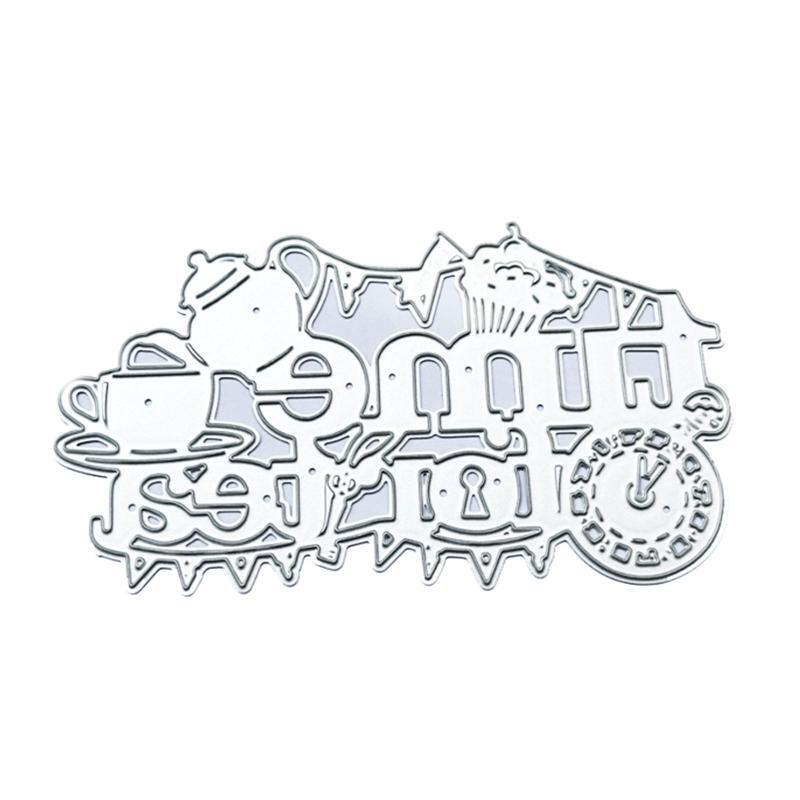 Time for Tea Letters Bunting Metal Cutting Dies Stencil DIY Embossing Template