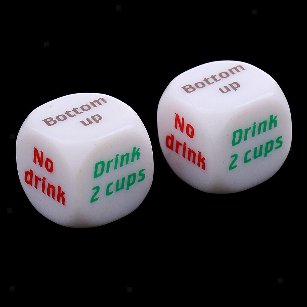 2pcs Drinking Decider Game  D6 for Board Game  Drink Gaming